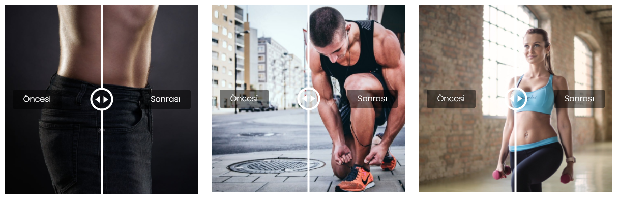 Example of how side by side images display in the before and after widget
